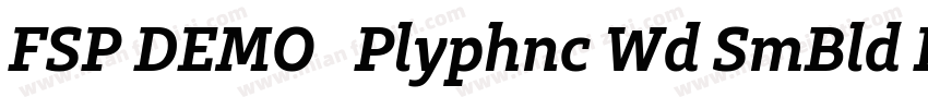 FSP DEMO   Plyphnc Wd SmBld Regular字体转换